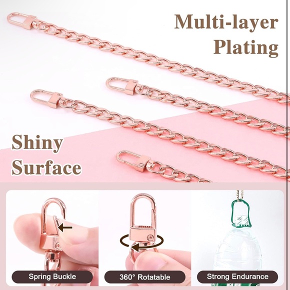 NIB ROSE GOLD 39.4 INCH ELECTROPLATED REPLACEMENT CHAIN - Picture 2 of 6